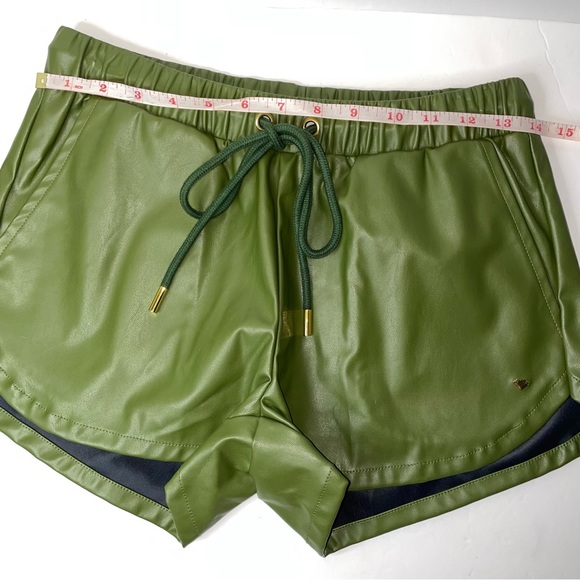 NWT Diamond Supply Co Green Pleather Shorts - Picture 6 of 7